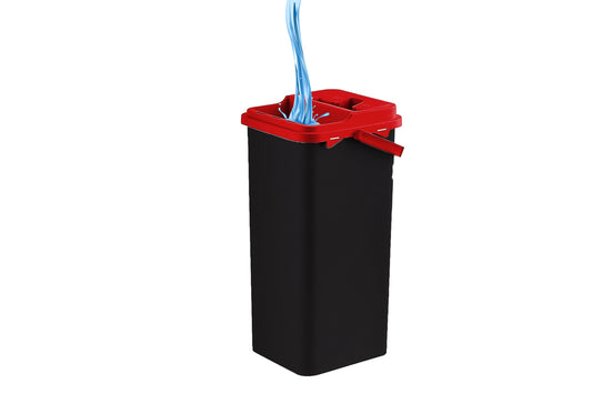 Mop de curatenie Lisa ZLN4643 Negru, galeata de 8 l cu scurgere laterala si laveta detasabila