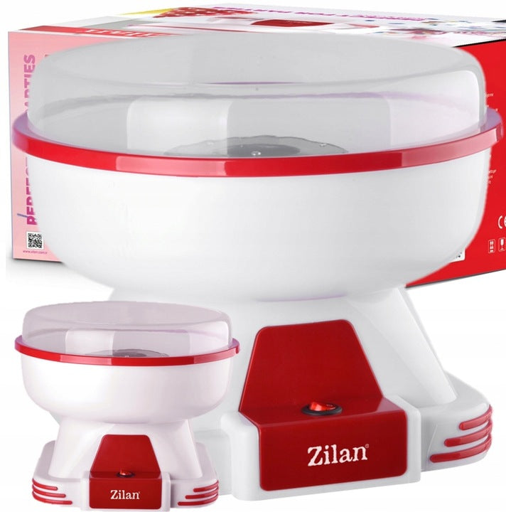 Aparat pentru facut vata de zahar Zilan ZLN3394 Rosu, putere 500W, preparare in 5 minute