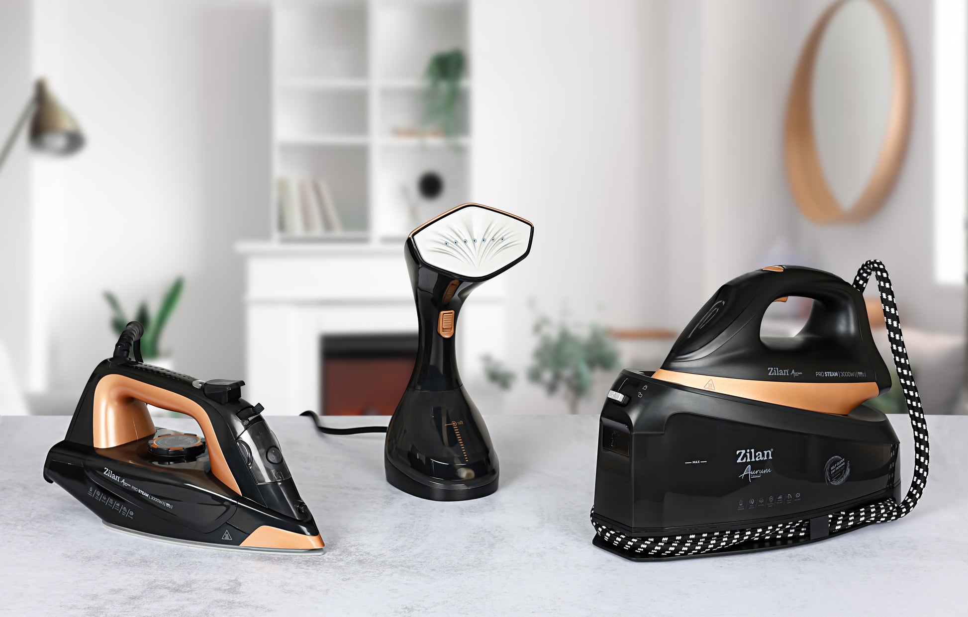 Fier de calcat vertical cu aburi Zilan ZLN4254 AURUM, 1600W, 25g/min, 230 ml, ecran LED multi functional