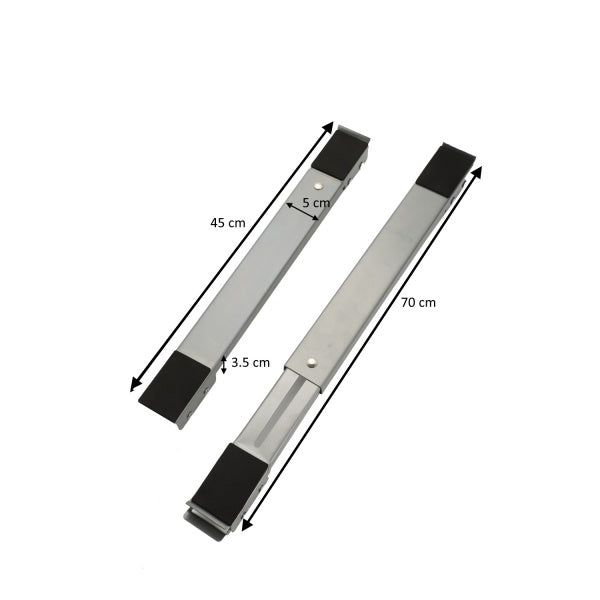 Suport mobil extensibil Zilan ZLN4767 Negru cu roti si anti derapant