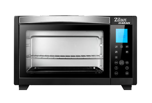Cuptor electric digital ZILAN ZLN-3734,NEGRU Capacitate 28L, Putere 1600W, Geam dublu, Temporizator 180 min, Temperatura maxima 230 grade celsius,