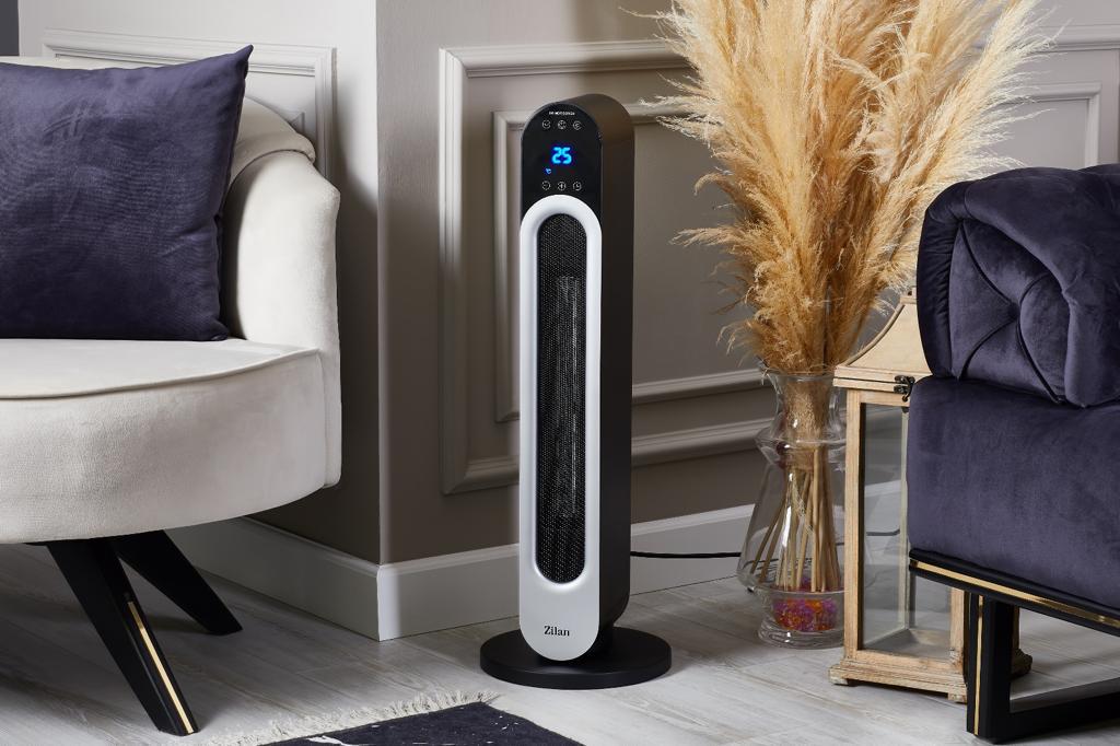 Aeroterma turn Zilan ZLN5657 Negru, 2200W, protectie la supraincalzire, 3 trepte de viteza