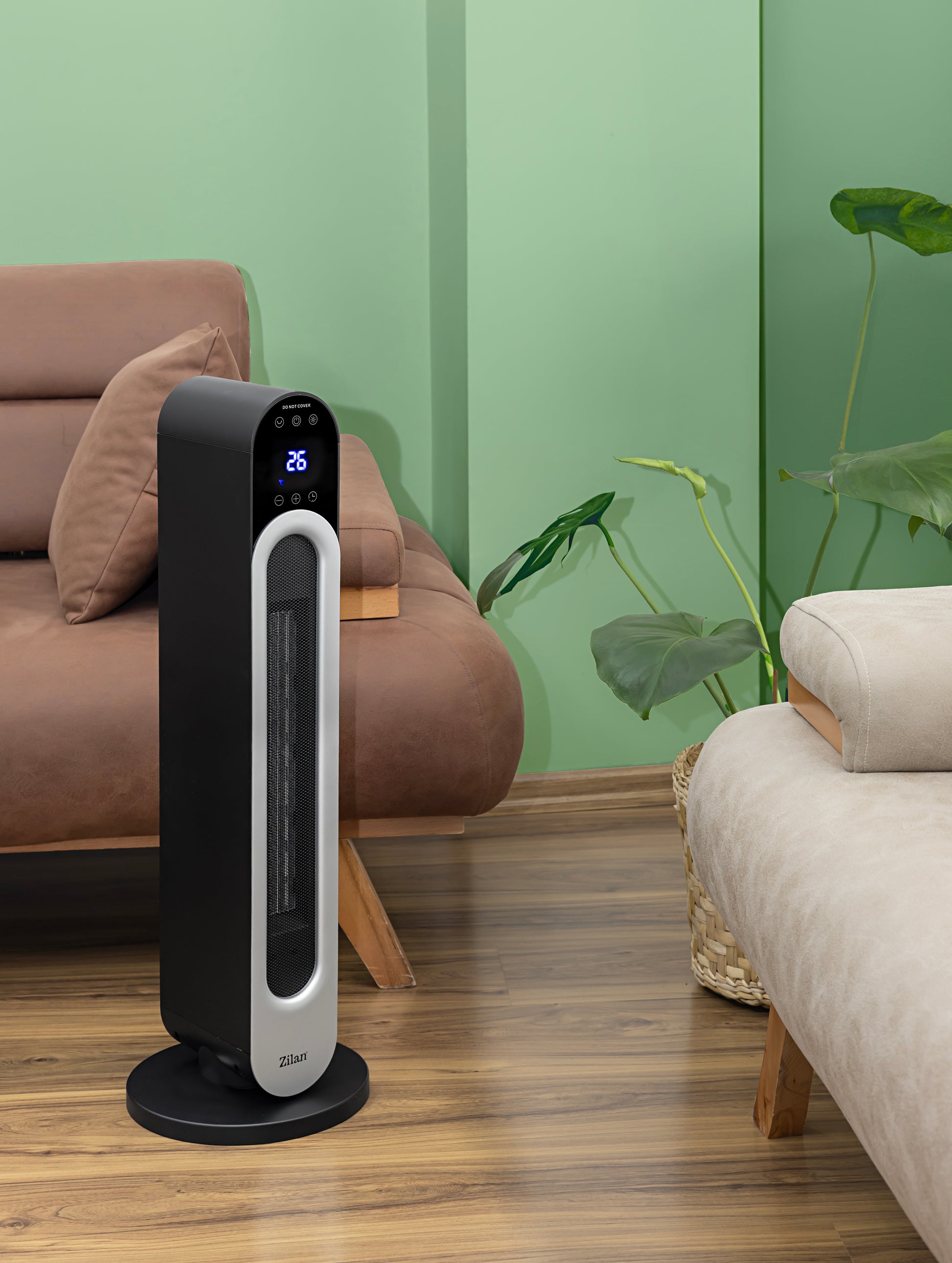 Aeroterma turn Zilan ZLN5657 Negru, 2200W, protectie la supraincalzire, 3 trepte de viteza