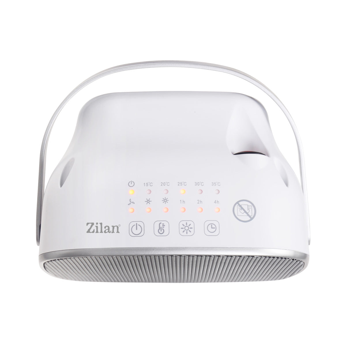 Aeroterma ceramica Zilan ZLN5671 Alba, cu maner de portabilitate, putere 1500W, timer