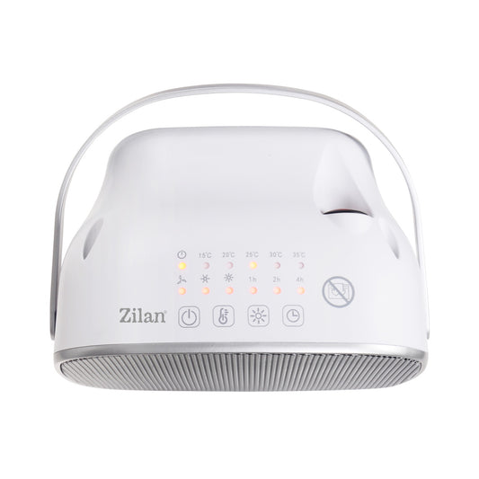 Aeroterma ceramica Zilan ZLN5671 Alba, cu maner de portabilitate, putere 1500W, timer