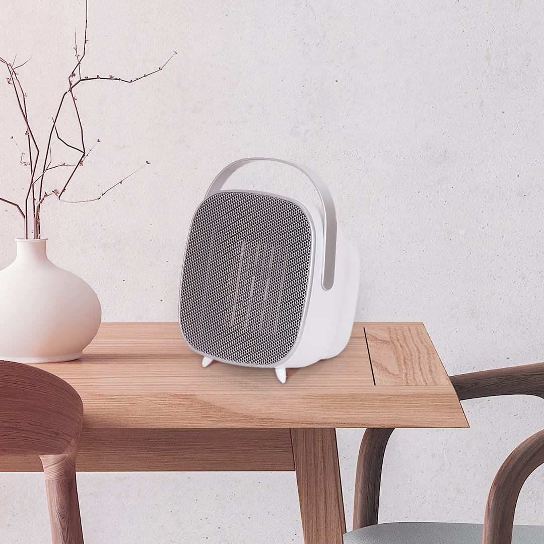 Aeroterma ceramica Zilan ZLN5671 Alba, cu maner de portabilitate, putere 1500W, timer