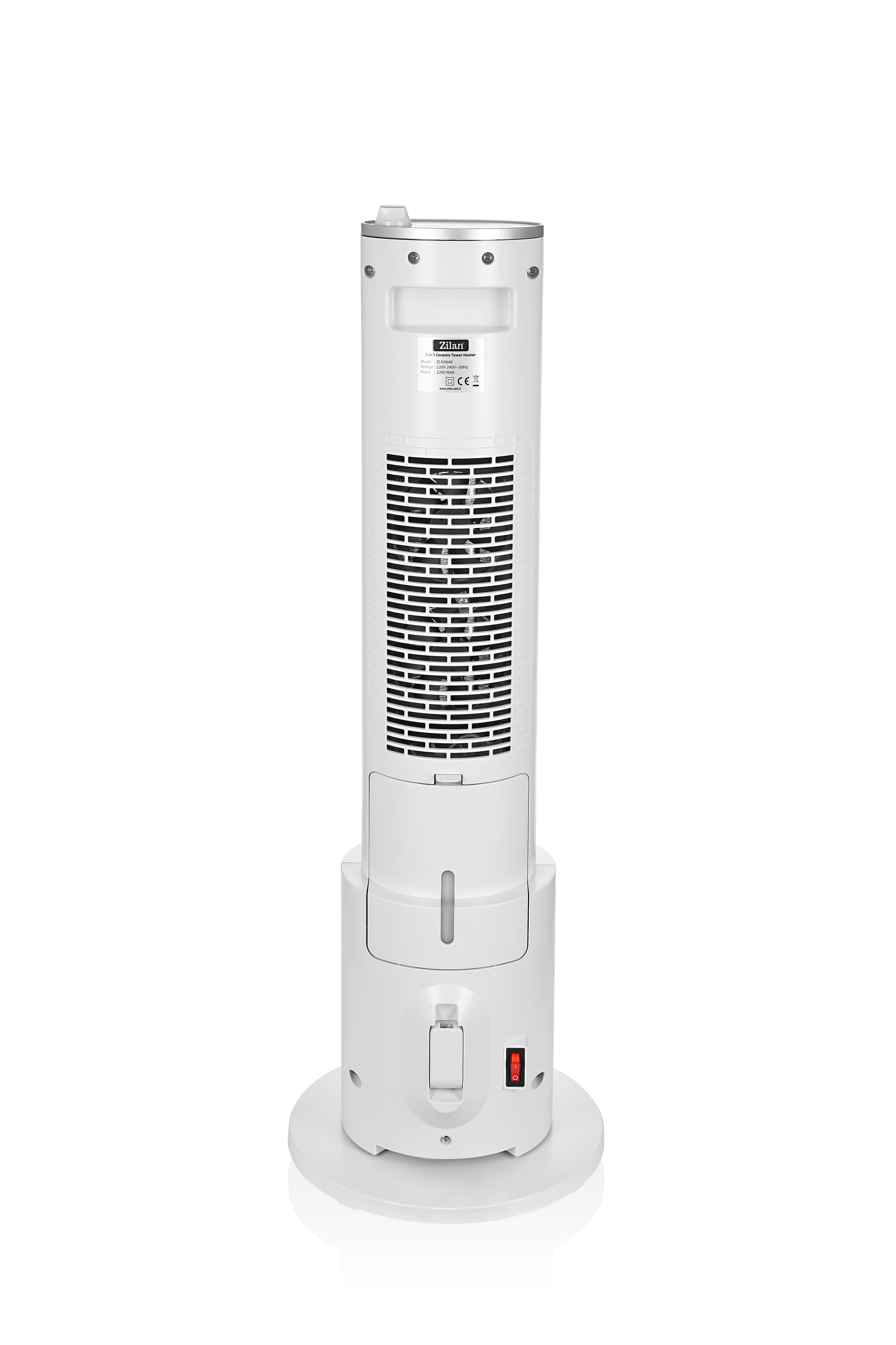 Aeroterma tip turn Zilan ZLN5640 Alba, putere 2200W, ecran LED, 3 trepte de viteza