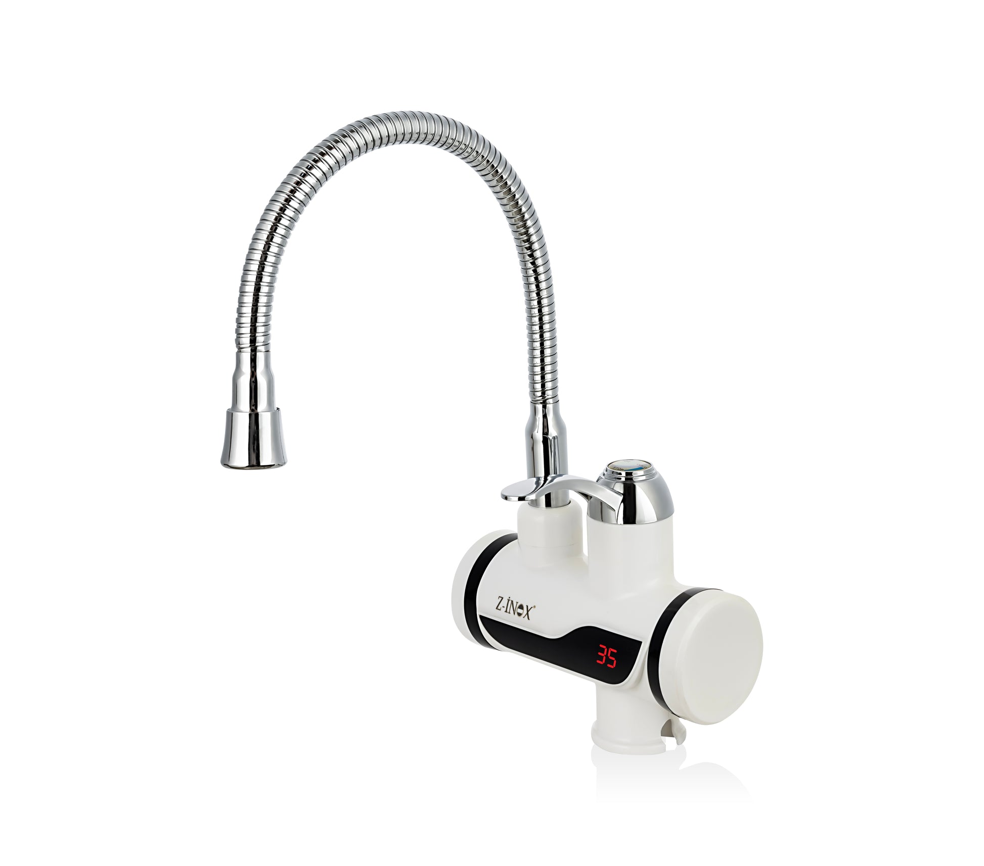 Robinet electric Z-Inox ZLN5480 Alb, incalzire instanta, putere 3000W, inox