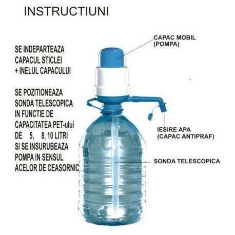 Pompa LISA Zln-3767 manuala pentru bidon de 5L, 8L, 10L