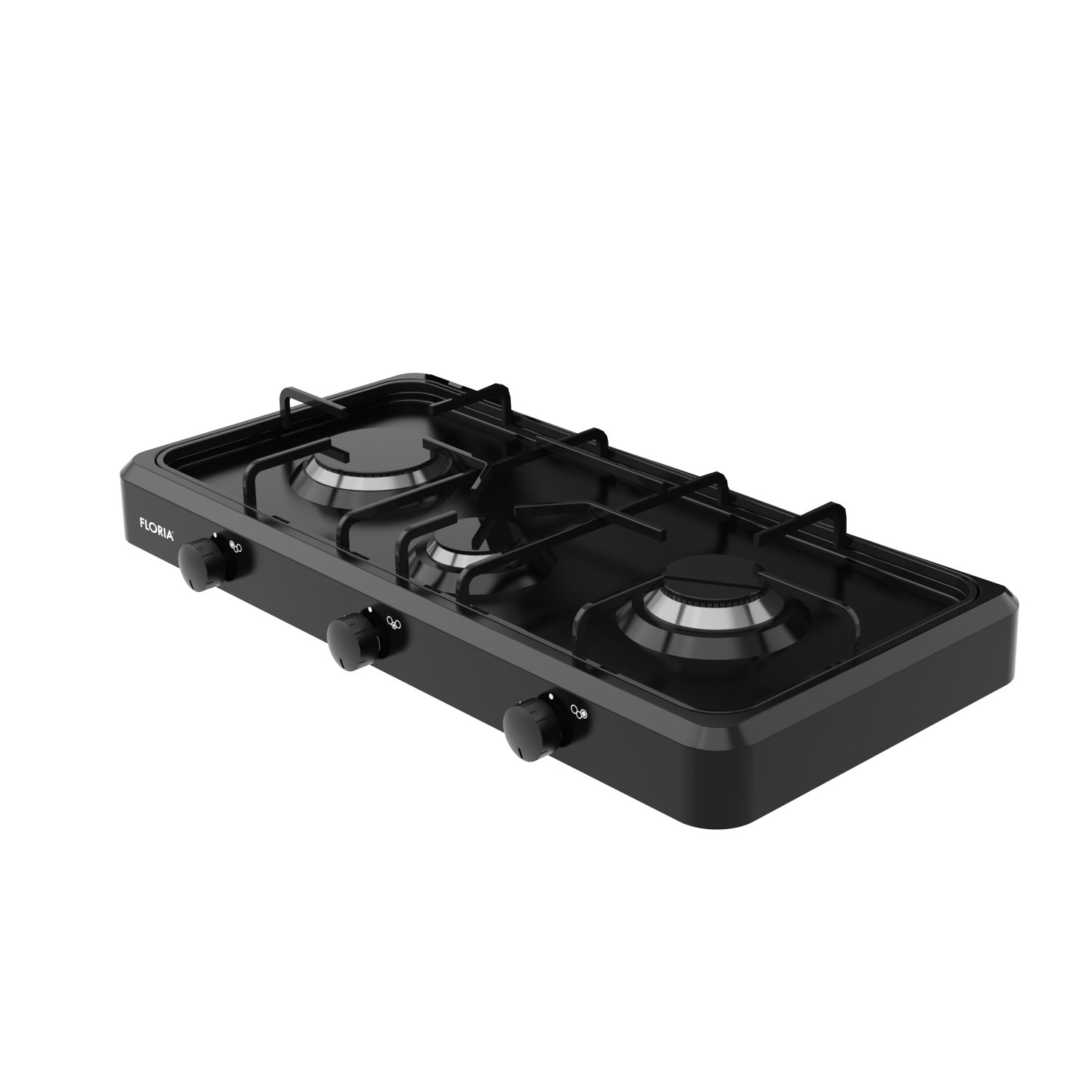 Aragaz cu 3 ochiuri Floria ZLN7138 Negru, alimentare GPL