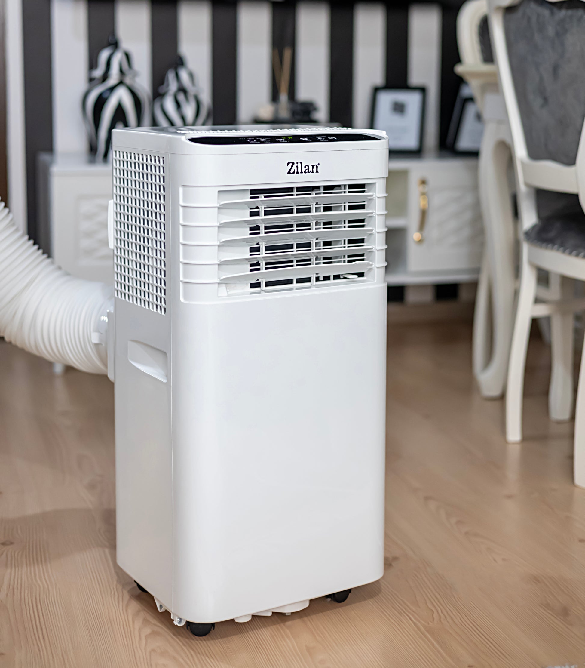 Aer conditionat portabil Zilan ZLN7101 Alb, functie de racire, dezumidificare si ventilatie,9000 btu, filtru detasabil