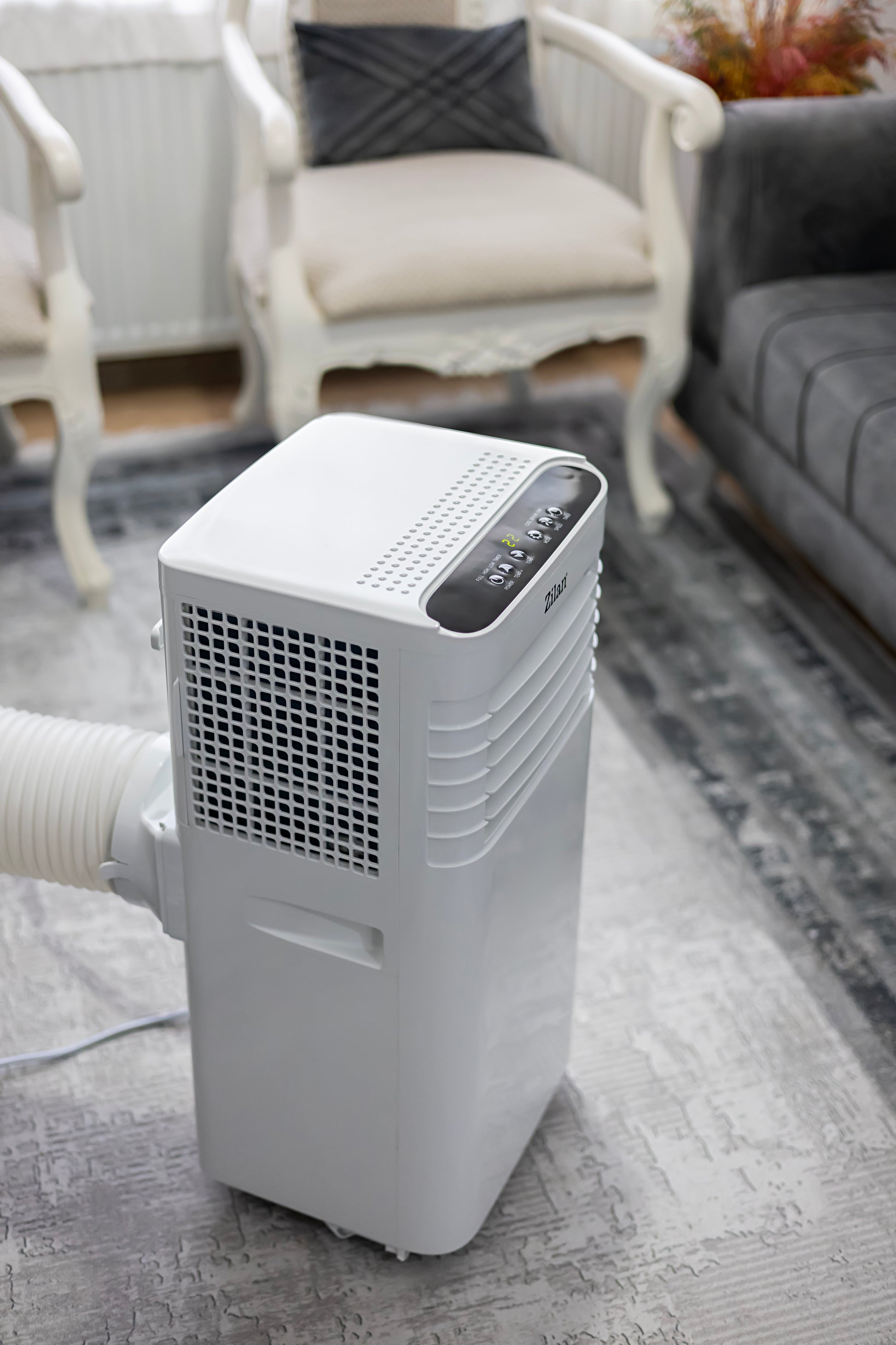 Aer conditionat portabil Zilan ZLN7101 Alb, functie de racire, dezumidificare si ventilatie,9000 btu, filtru detasabil