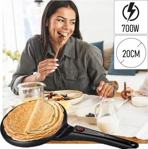 Aparat pentru facut clatite Floria ZLN7910 Negru, 700W, cu diamentru de 20 cm