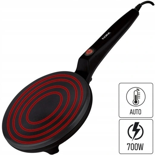 Aparat pentru facut clatite Floria ZLN7910 Negru, 700W, cu diamentru de 20 cm