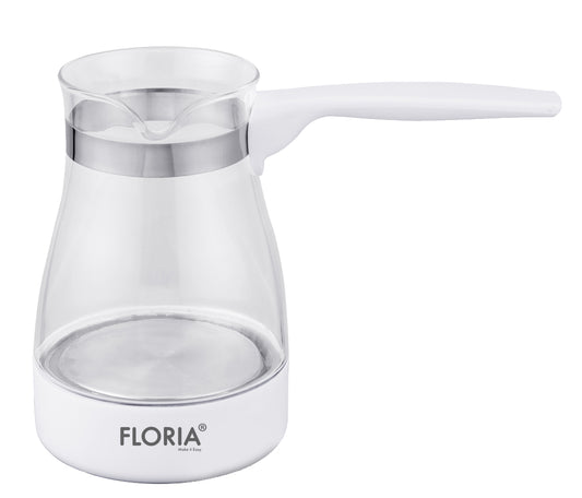 Ibric electric Floria ZLN8139 Alb, carcasa din sticla, capacitate de 0.5 Litri, putere 800W