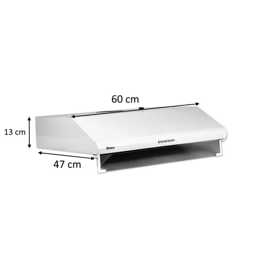 Hota pentru perete Floria ZLN-5594, Negru,13x47x60 cm, 95W, 1 motor, 3 viteze, filtru permanent aluminiu,