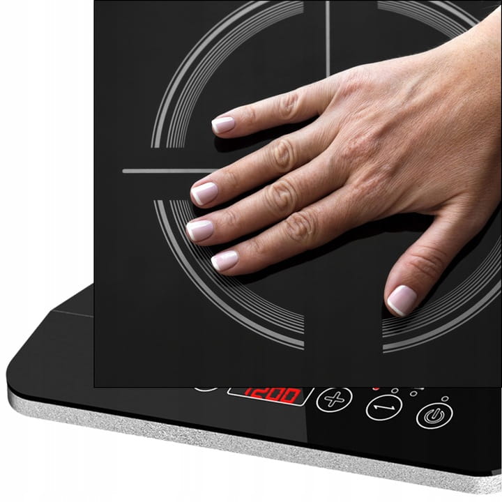 Plita cu inductie Zilan ZLN8078 Neagra, putere 2000W, geam din cristal negru