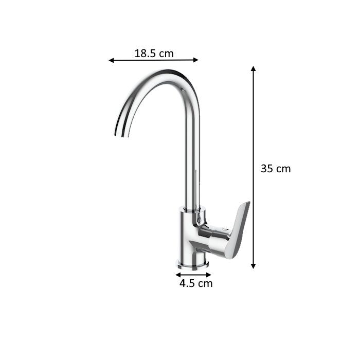 Baterie de chiuveta Z-Inox ZLN8184 Argintie, functionare usoare si de durata