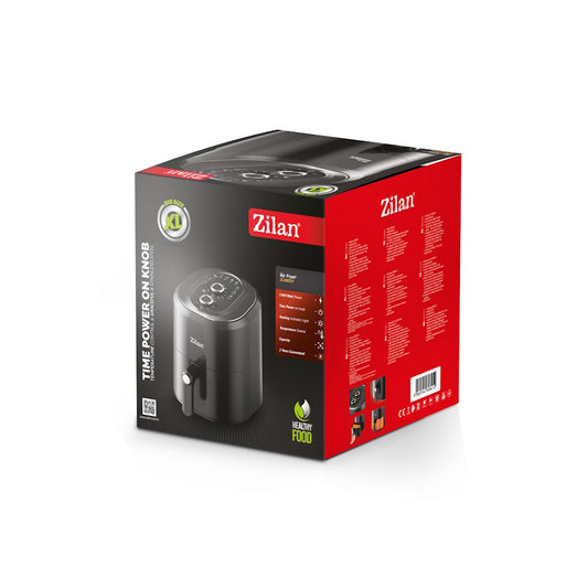 Friteuza cu aer cald Zilan ZLN8019 Neagra, putere 1360W, Capacitate 6 Litri, temperatura reglabila