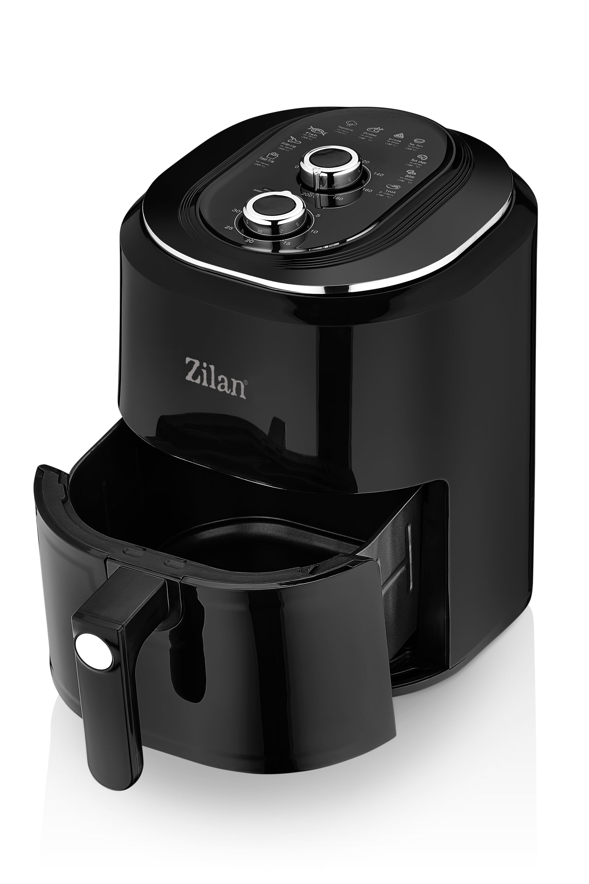 Friteuza cu aer cald Zilan ZLN8019 Neagra, putere 1360W, Capacitate 6 Litri, temperatura reglabila