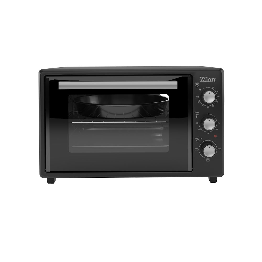 Cuptor electric Zilan ZLN8894 Negru, capacitate 35 litri, geam dublu, putere 1800 W