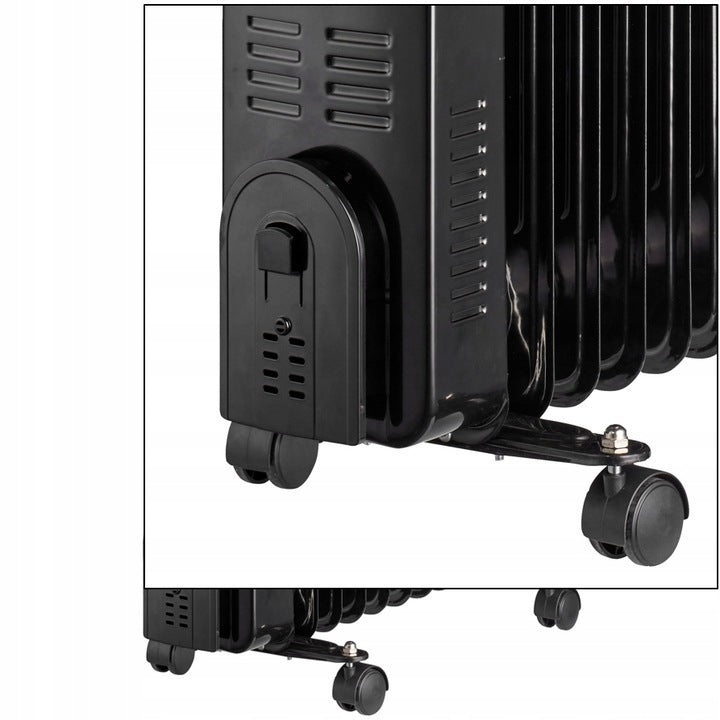 Calorifer Zilan ZLN8416 Negru cu 9 elementi, putere 2000W, indicator led