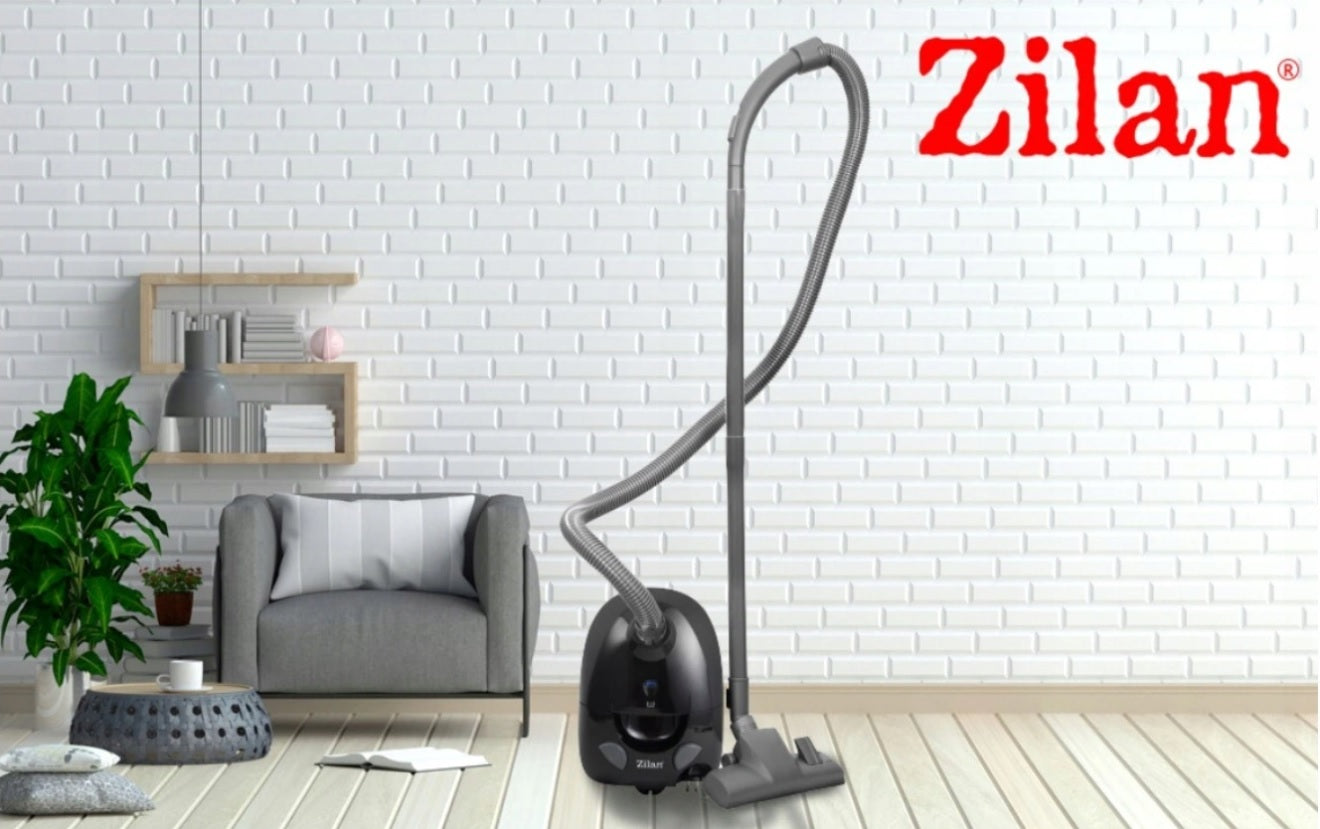 Aspirator cu sac ZILAN ZLN-8471ERP,Negru Capacitate sac textil 2.0 l, Putere 890W, Cordon electric retractabil 5 m