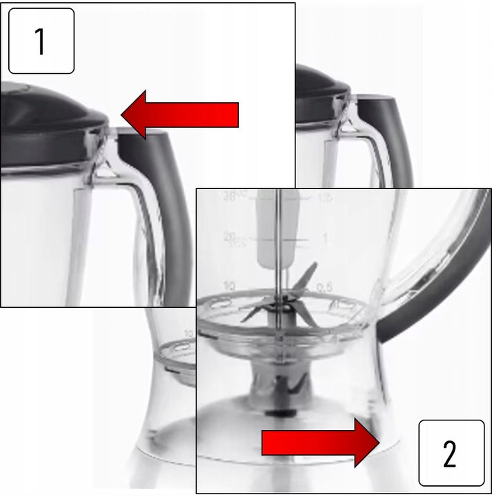 Blender FLORIA ZLN3081 ALB, Putere 300W, capacitate 1.5L, 3 viteze, Functie pulss, vas de plastic