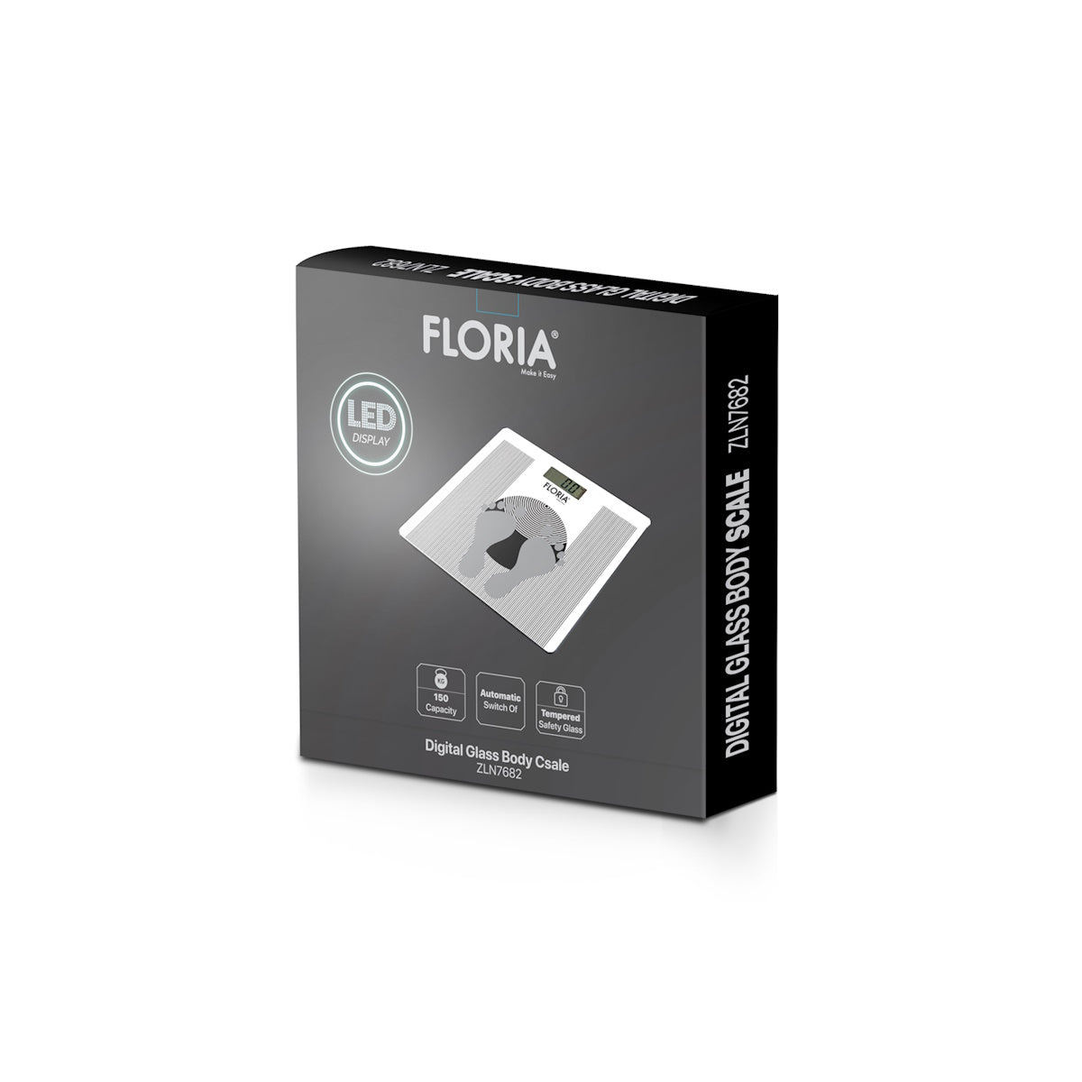 Cantar electric Floria ZLN7682 Gri, inchidere automata, capacitate 150 kg