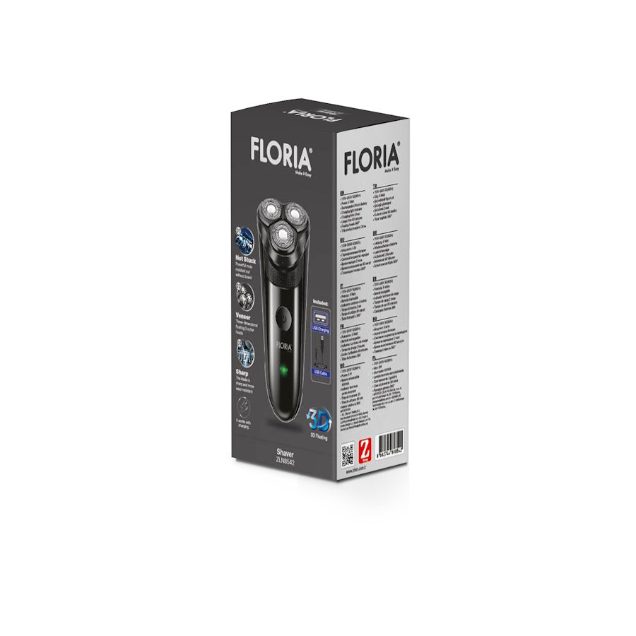 Aparat de ras Floria ZLN8542 Negru, putere 5 W, baterie reincarcabila, indicator luminos