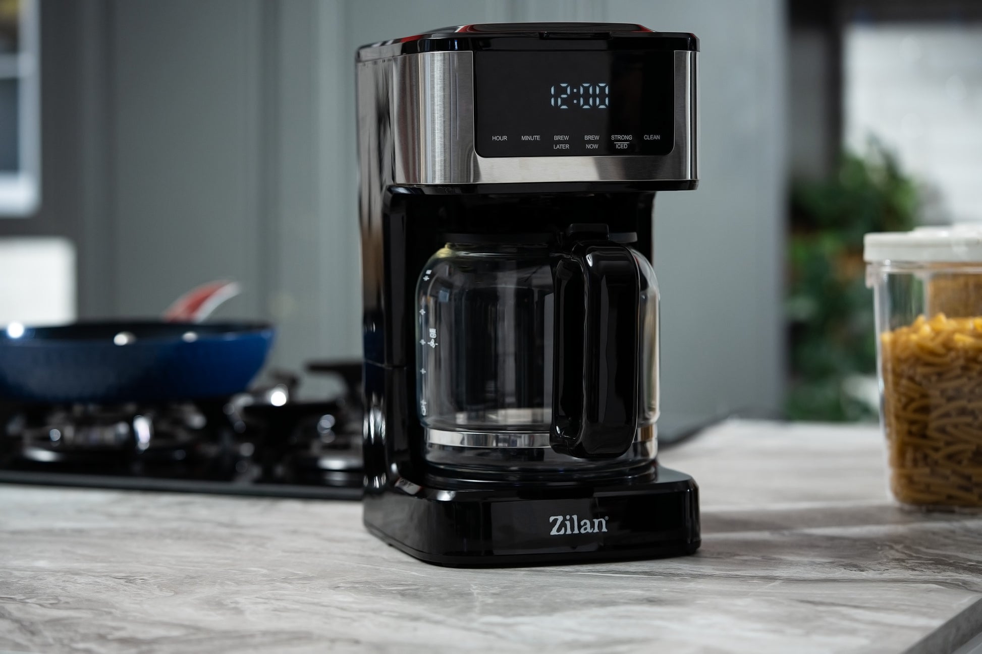 Cafetiera digitala Zilan ZLN9266, functie de preparare la o ora uterioara, auto curatare