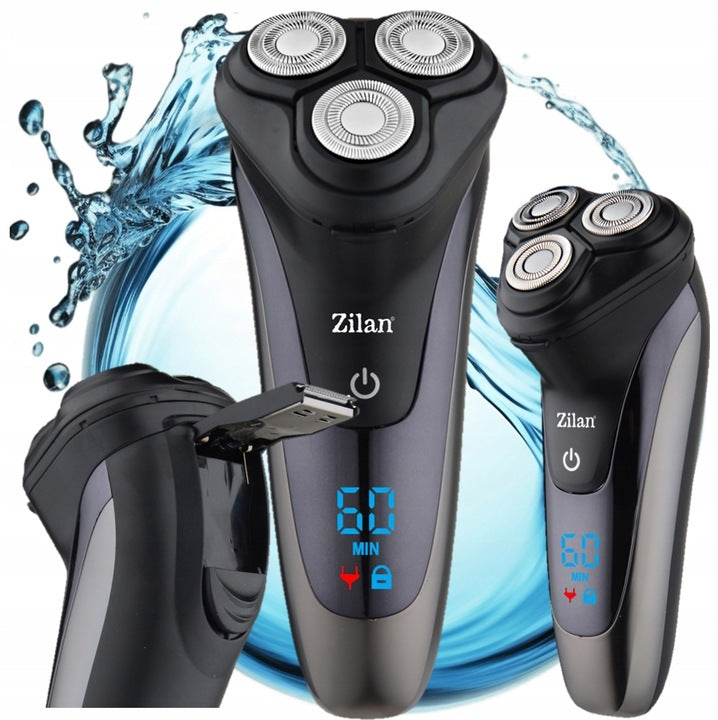 Aparat de ras Zilan ZLN8733 rezistent la apa IPX6,  afisare digitala, incarcare rapida