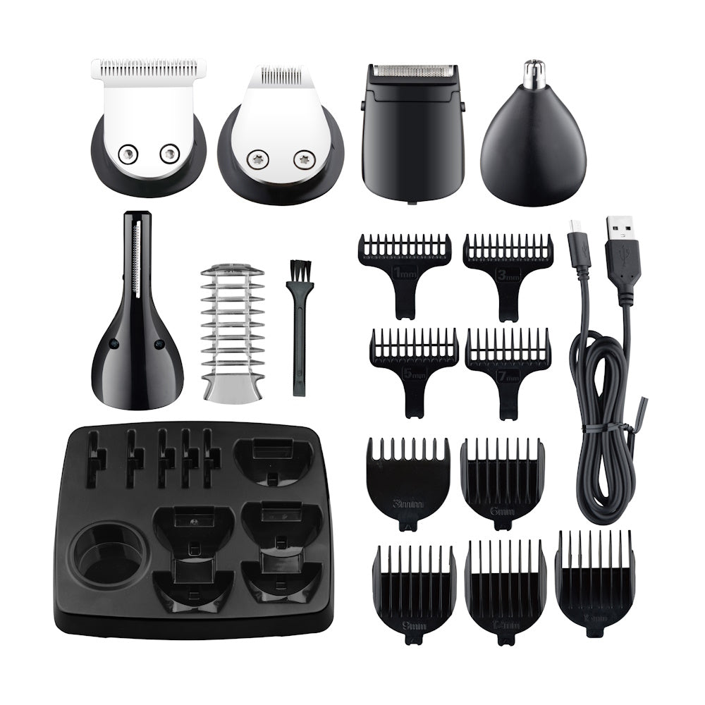 Aparat de tuns ZIlan ZLN8672, autonomie de 140-170 de minute, 6 capete diferite si 7 nivele de tundere