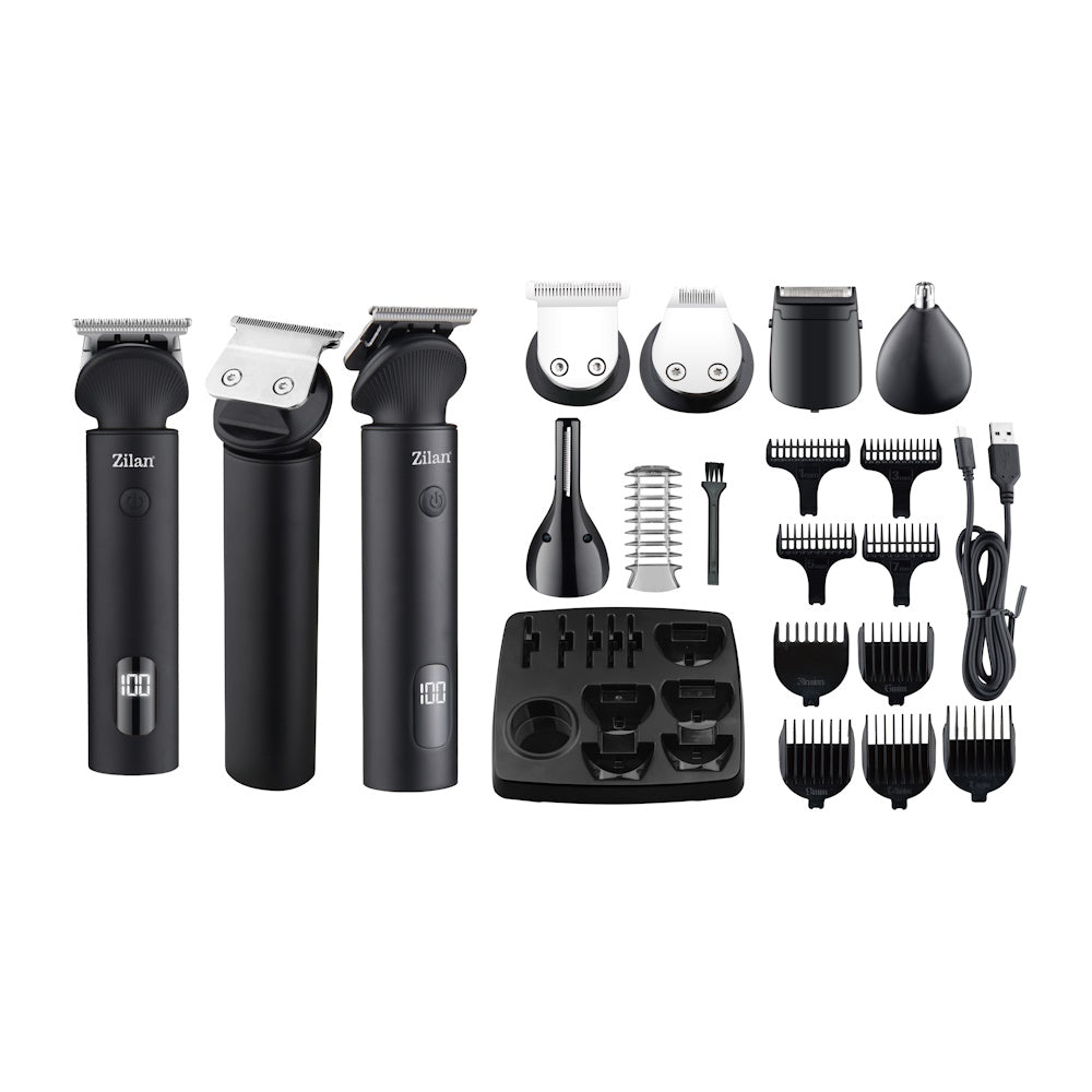 Aparat de tuns ZIlan ZLN8672, autonomie de 140-170 de minute, 6 capete diferite si 7 nivele de tundere