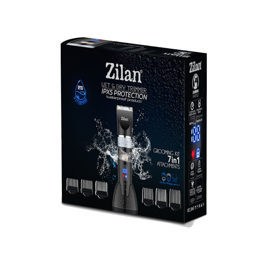 Aparat de tuns Zilan ZLN8931 7 in 1, rezistent la apa, dimensiune de taiare reglabila