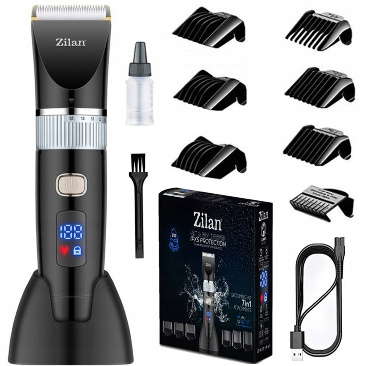 Aparat de tuns Zilan ZLN8931 7 in 1, rezistent la apa, dimensiune de taiare reglabila
