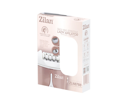 Aparat de epilat Zilan ZLN8788 3 in 1 , 2 capete de epilare, 2 trepte de viteza, perie pentru curatare