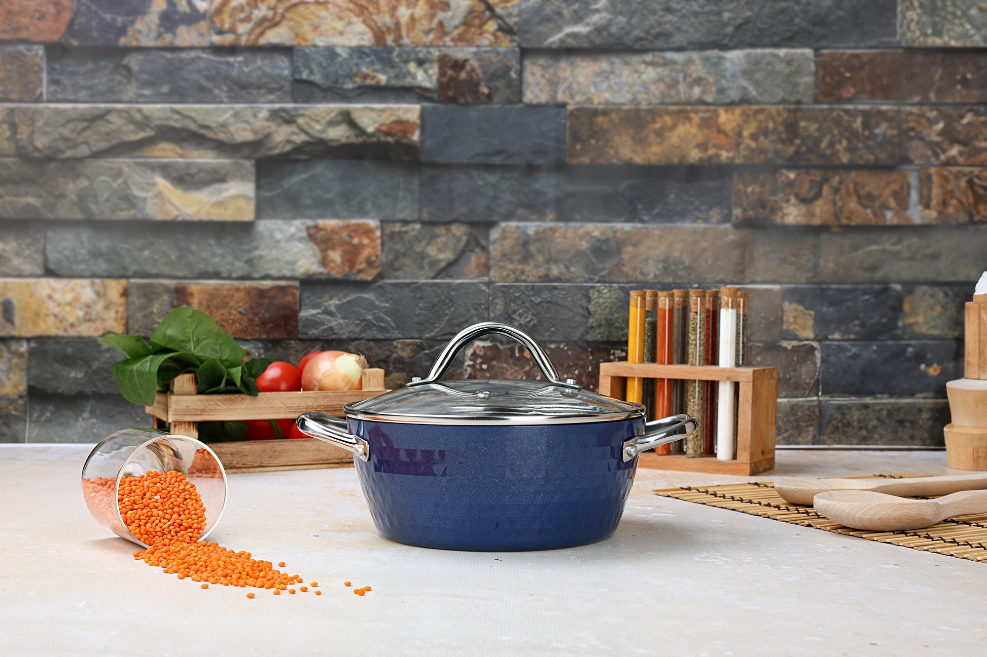 Oala cu capac Zilan ZLN9600 diamond, cu baza de inductie, ceramica si inox, usor de spalat, 20 cm,2.1L