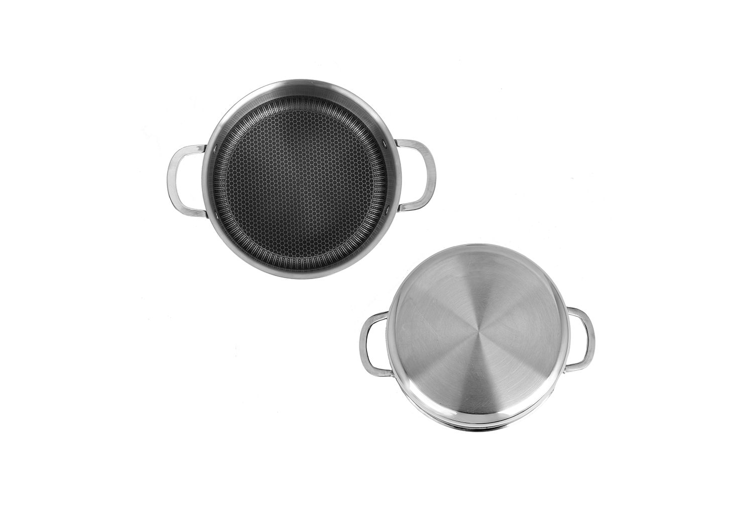Oala Zilan ZLN9648 cu capac, tri-ply, inox, antiaderent, protectie la zgarieturi, usor de spalat, 24 cm,4.3L