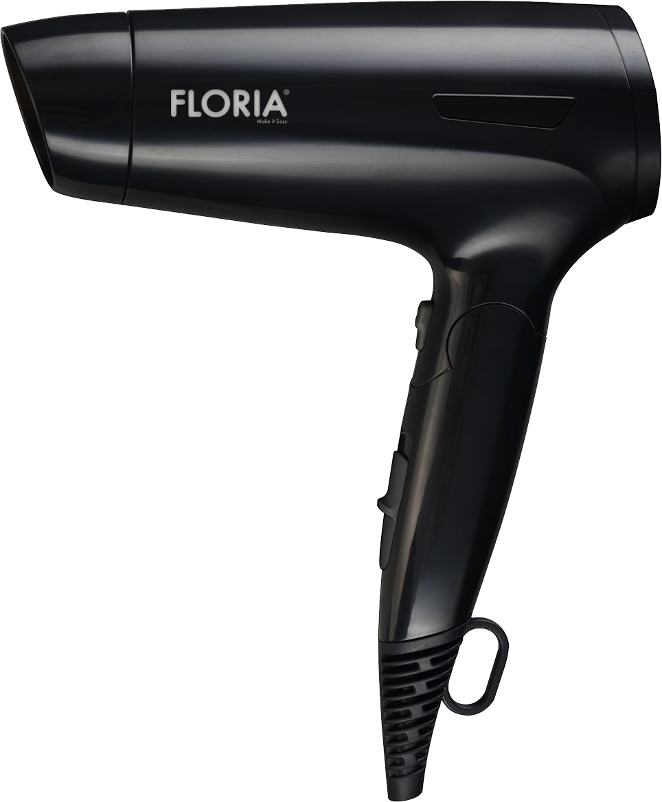 Uscator de par Floria ZLN9402, 1600W, 2 trepte de viteza, 3 trepte de temperatura, protectie la supraincalzire, Negru