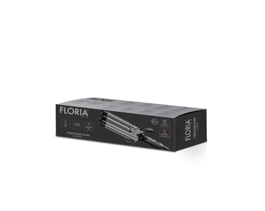 Ondulator de par Floria ZLN9419 cu 3 elementi, temperatura maxima de 200 grade, 98W, Negru