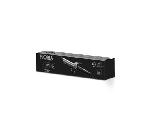 Ondulator de par Floria ZLN9464 cu clips, diamentru de 25mm, temperatura maxima de 200 grade, 40W, Negru