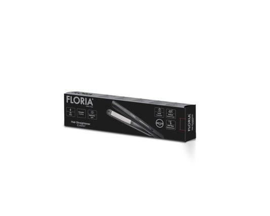 Placa Floria ZLN9457 pentru indreptat parul, temperatura maxima de 200 grade, 30W, Negru