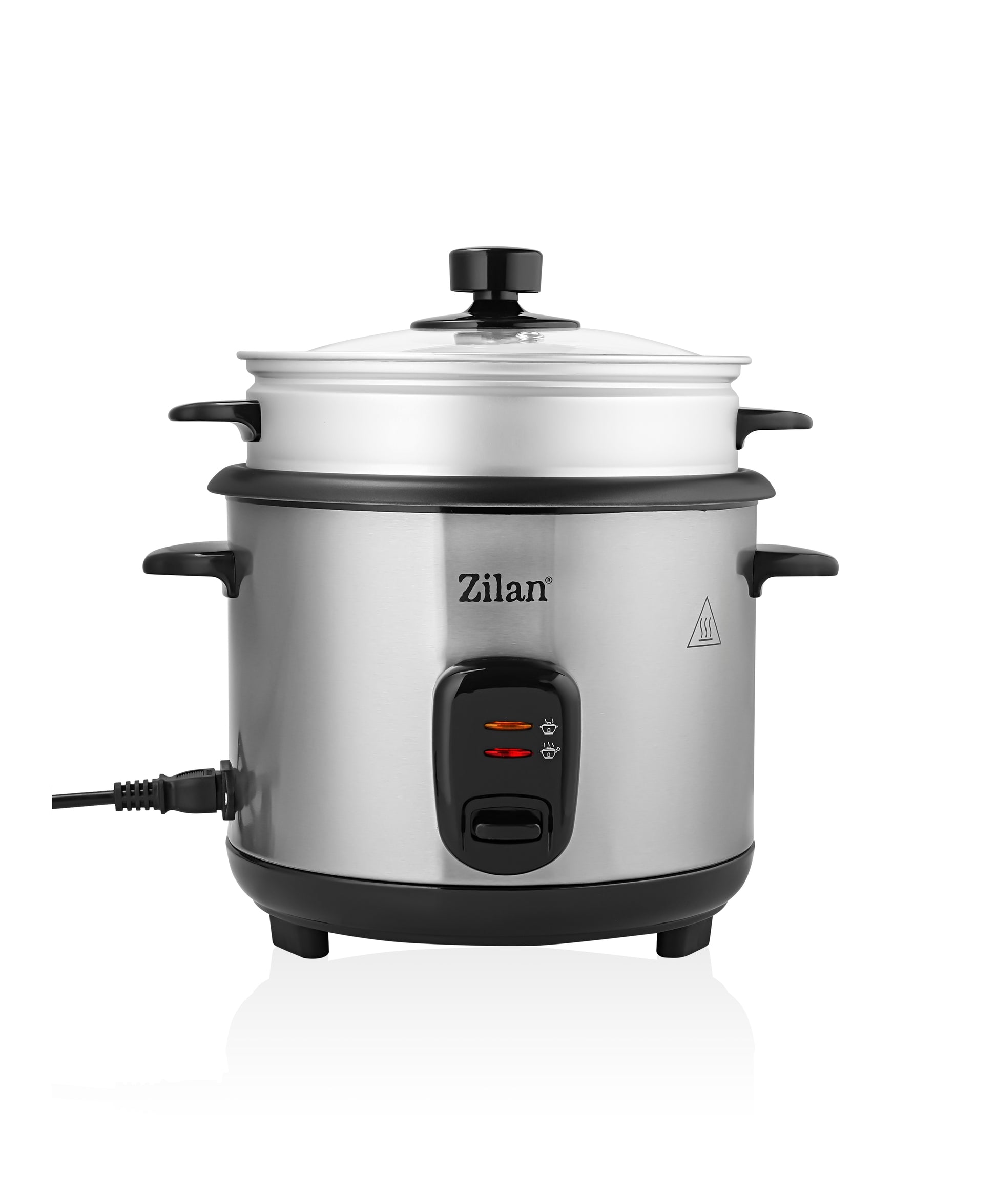 Aparat de gatit Zilan ZLN9570 2 in 1 pentru gatit orez si alimente la abur, capacitate 1.5L, 500W, sistem anti-alunecare
