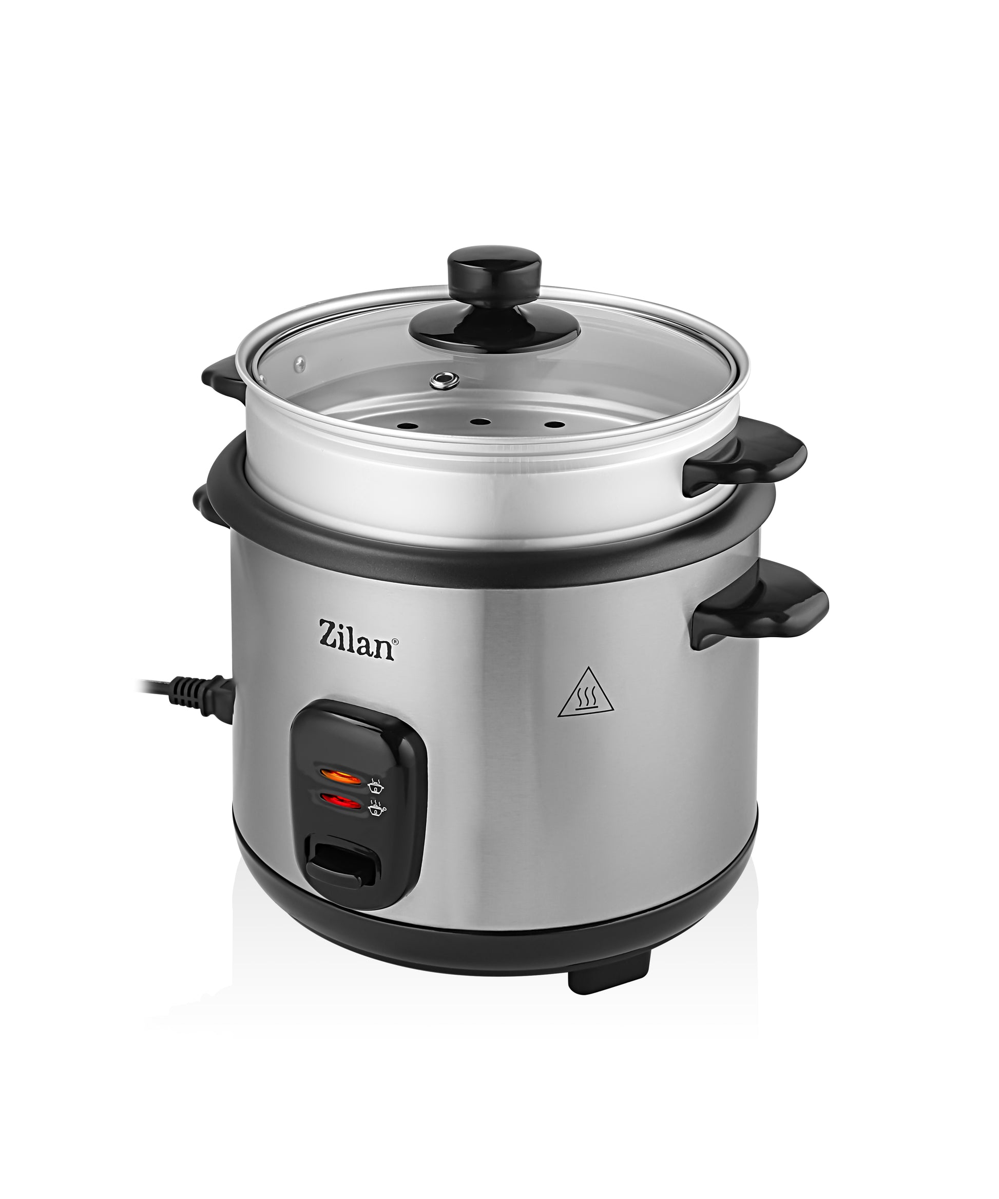 Aparat de gatit Zilan ZLN9570 2 in 1 pentru gatit orez si alimente la abur, capacitate 1.5L, 500W, sistem anti-alunecare