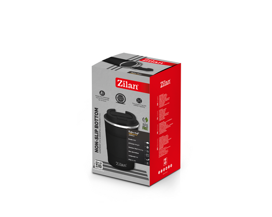 Cana de cafea Zilan ZLN9922 termos, capacitate 510ml, interior din inox, pereti dublii, negru
