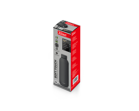 Termos Zilan ZLN9841 tip sticla sport, capacitate 500ml, interior din inox, pereti dublii, gri