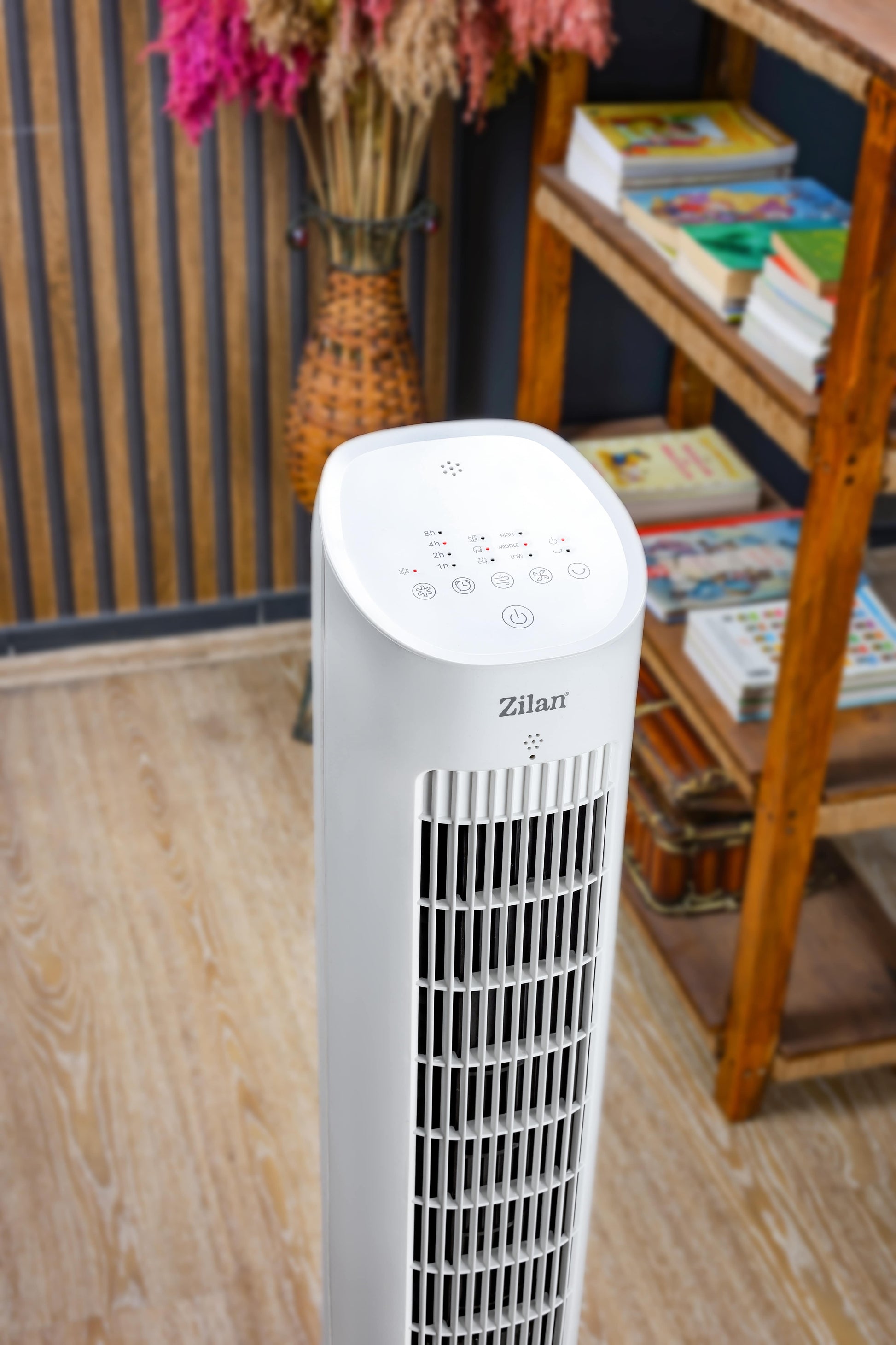 Ventilator Zilan ZLN1030 tip turn, capacitate 3L apa, control prin Touch, 3 trepte de viteza, Timer 12h
