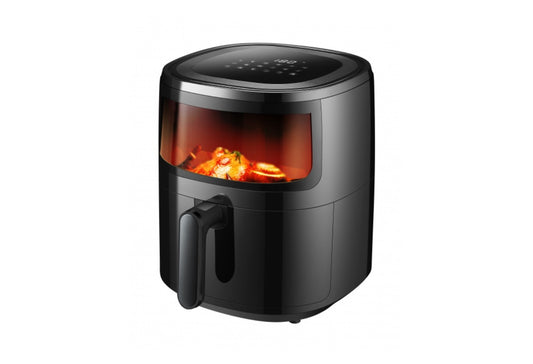 Friteuza Zilan ZLN9983 tip air fryer, 1500W, capacitate 5L, temperatura maxima 200 grade, Negru