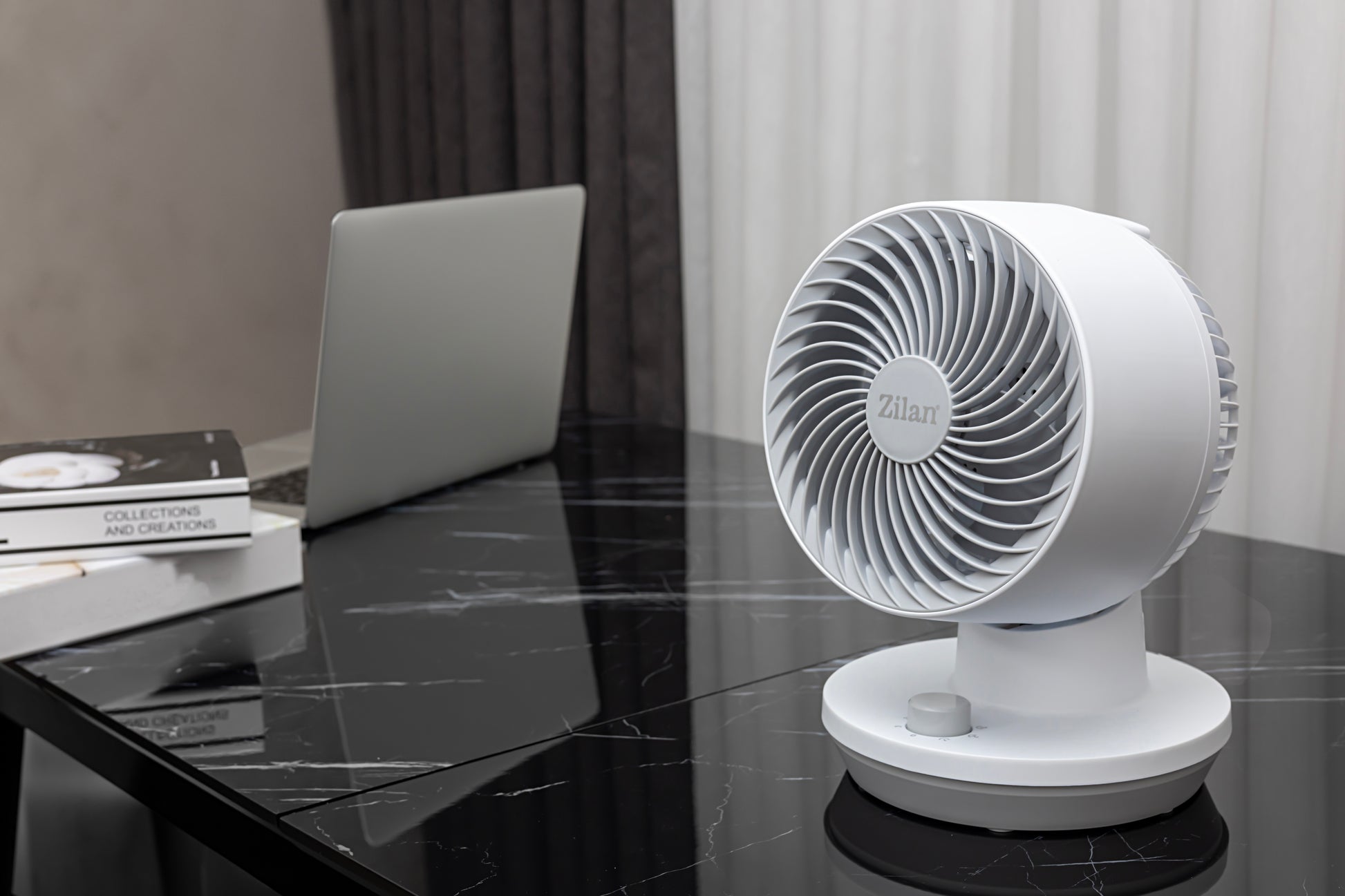 Ventilator de birou Zilan ZLN1009, 3 trepte de viteza, Oscilatie, Putere 45W